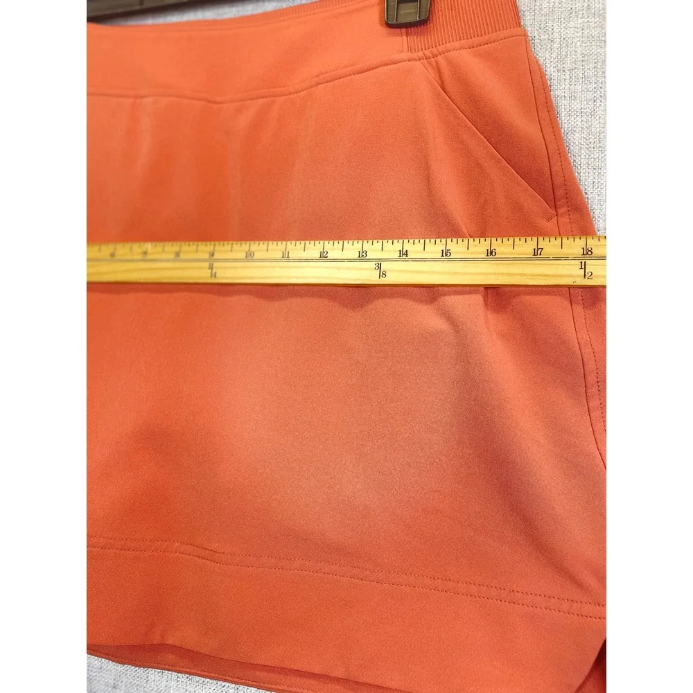 32 Degrees Cool Women‎ Orange Athletic Skort with Inner Shorts Size S